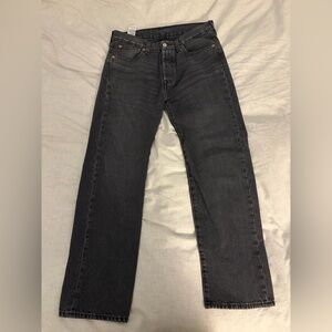 Levi's Men's 30x29 Straight Jeans in Charcoal Black